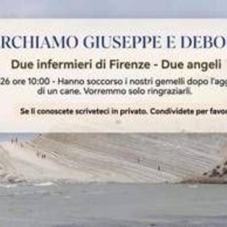 "Hanno soccorso i nostri figli in Sicilia", l'appello per rintracciare due infermieri fiorentini fa il giro del web "Hanno soccorso i nostri figli in Sicilia", l'appello per rintracciare due infermieri fiorentini fa il giro del web