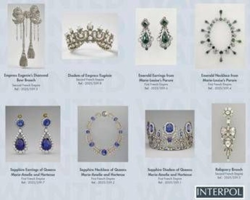 Furto al Louvre, pubblicate le foto dei gioielli rubati: &quot;Aiutateci a ritrovarli&quot;