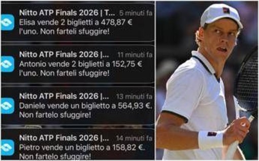 Sinner salta le Atp Finals, i tifosi... rivendono i biglietti: "No Jannik, no tennis"
