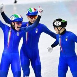 Impresa a Milano Cortina, l'Italia è medaglia d'oro nella staffetta mista short track